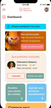 App Bella& Materna — atendimento 24h